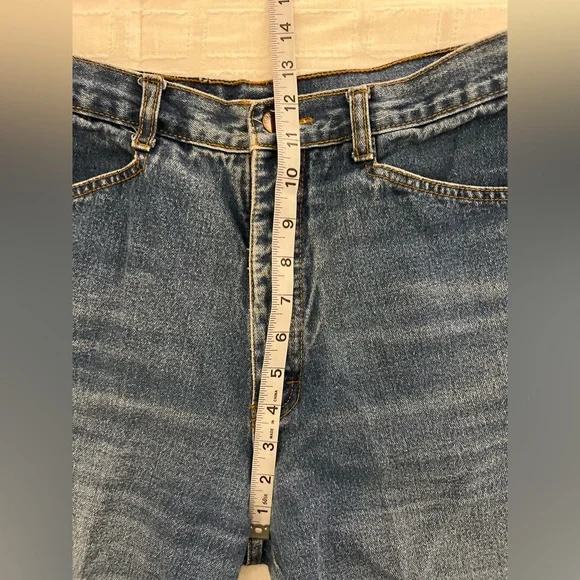 Vintage Foxtail Ultra High Rise 90s Y2K Denim Jeans Made in Hong Kong - Picture 14 of 16